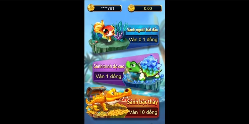 Các sảnh cơ bản trong Bắn Cá Bingo